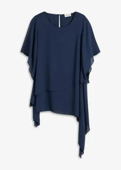 Zipfelbluse im Lagen-Look